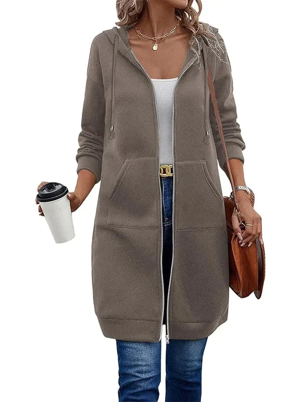 Olga Andreotti™ Felpa con zip foderata e tasche
