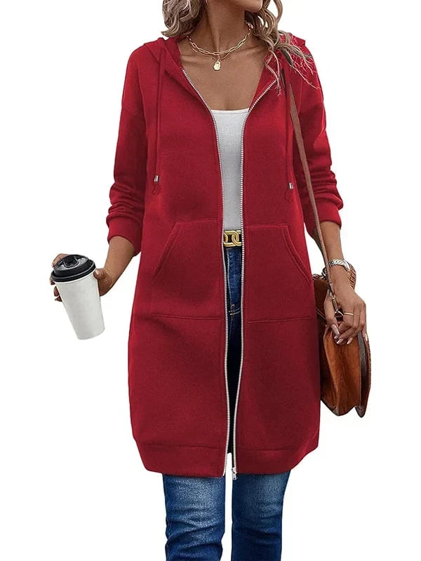 Olga Andreotti™ Felpa con zip foderata e tasche