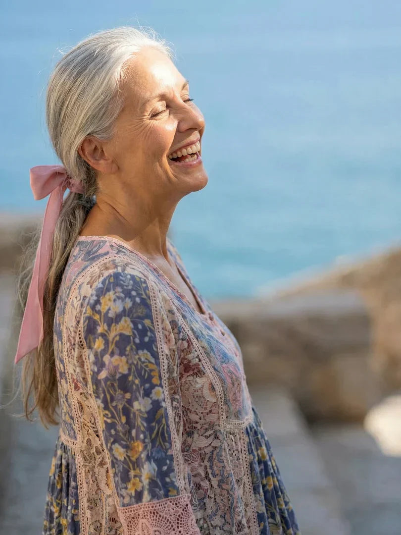 Olga Penna™ Abito midi traspirante per uno stile quotidiano senza sforzo