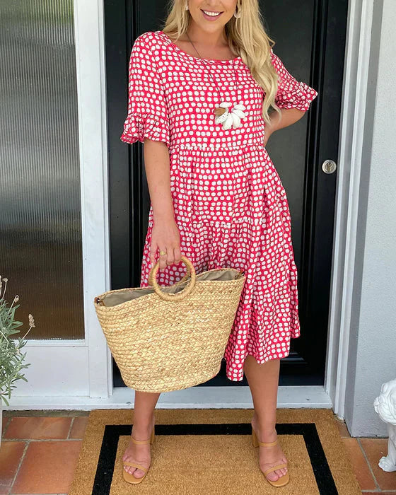 Olga Penna™ Abito midi traspirante per uno stile quotidiano senza sforzo