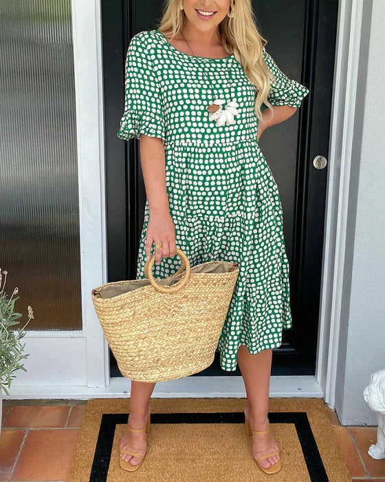 Olga Penna™ Abito midi traspirante per uno stile quotidiano senza sforzo