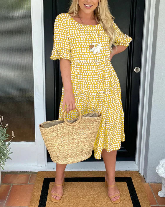 Olga Penna™ Abito midi traspirante per uno stile quotidiano senza sforzo