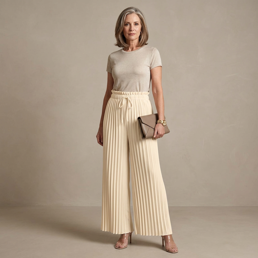 Olimpia Bertacchi™ Pantaloni a gamba larga con coulisse regolabile