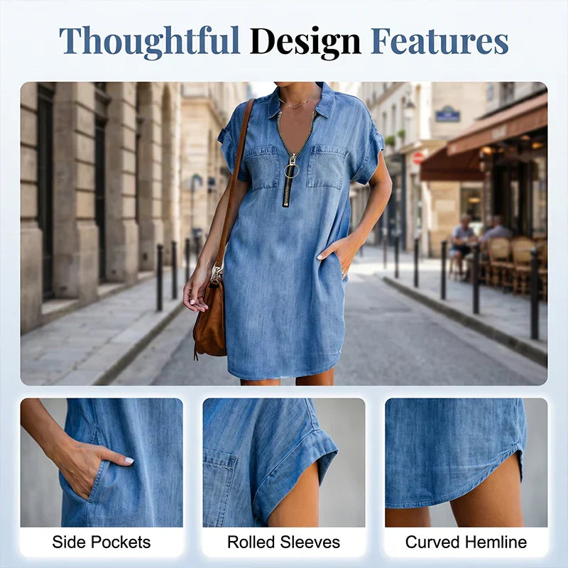 Ombretta Toscanelli™ Vestito camicia casual per ogni giorno