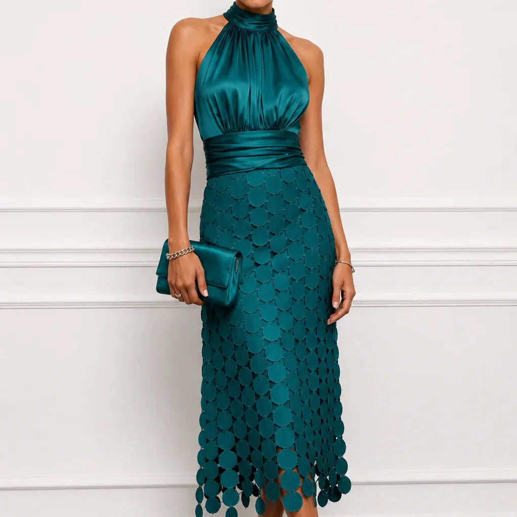Orsola Truffi™ Abito midi all'americana per un'eleganza senza sforzo