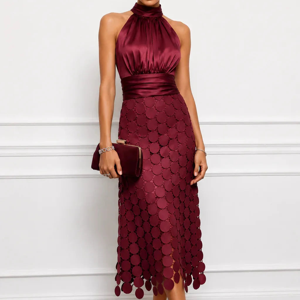 Orsola Truffi™ Abito midi all'americana per un'eleganza senza sforzo