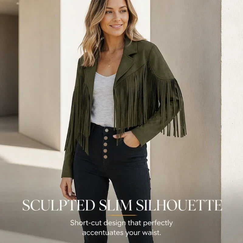 Paola Avellino™ Giacca elegante con frange per outfit quotidiani