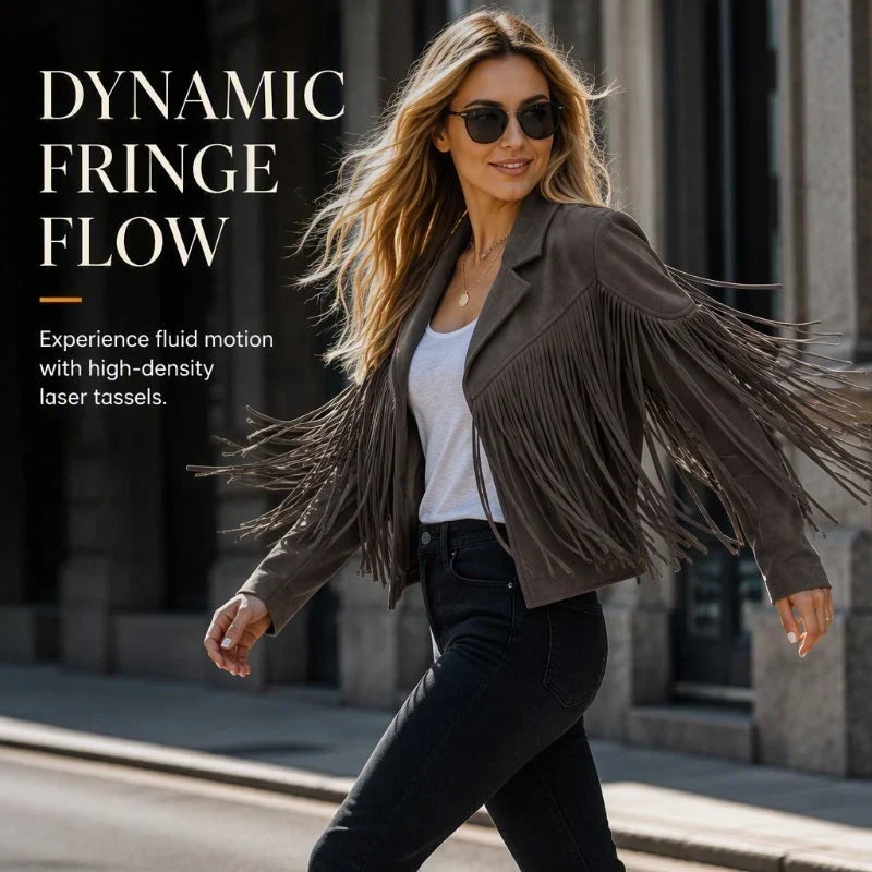 Paola Avellino™ Giacca elegante con frange per outfit quotidiani