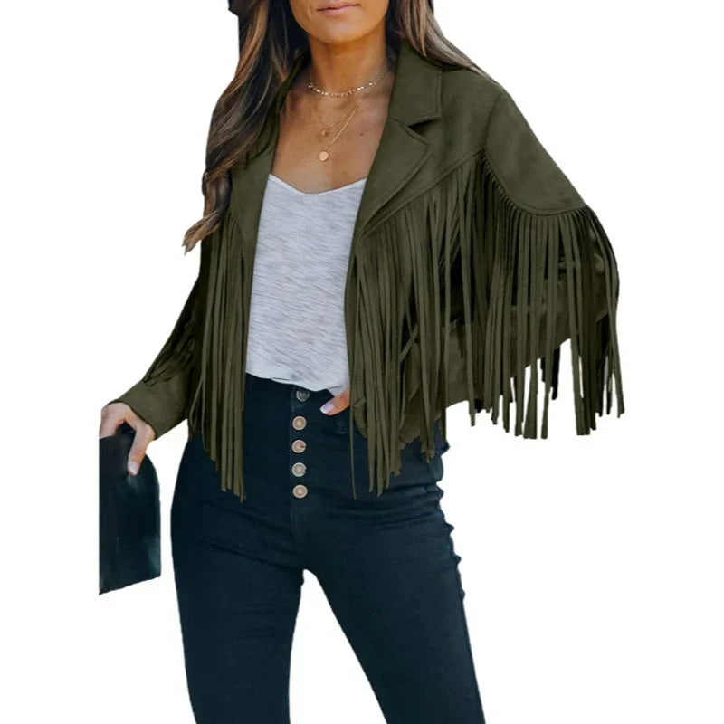Paola Avellino™ Giacca elegante con frange per outfit quotidiani