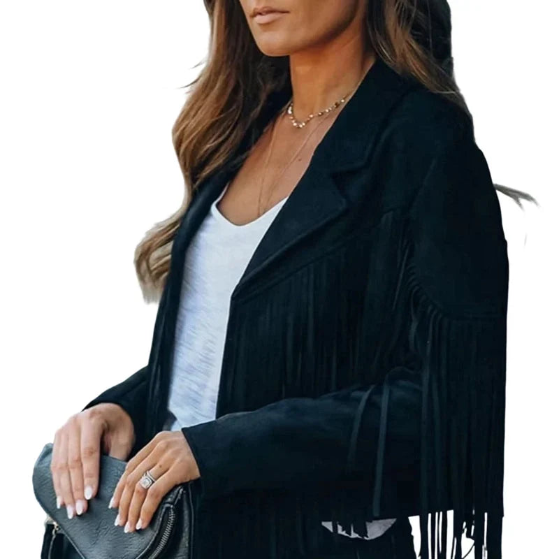 Paola Avellino™ Giacca elegante con frange per outfit quotidiani
