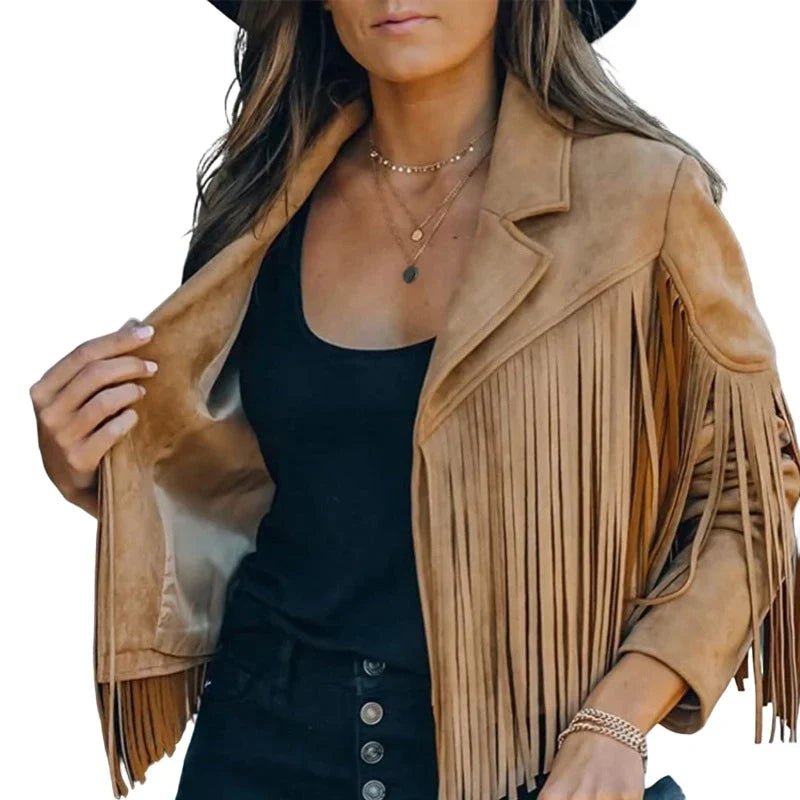 Paola Avellino™ Giacca elegante con frange per outfit quotidiani