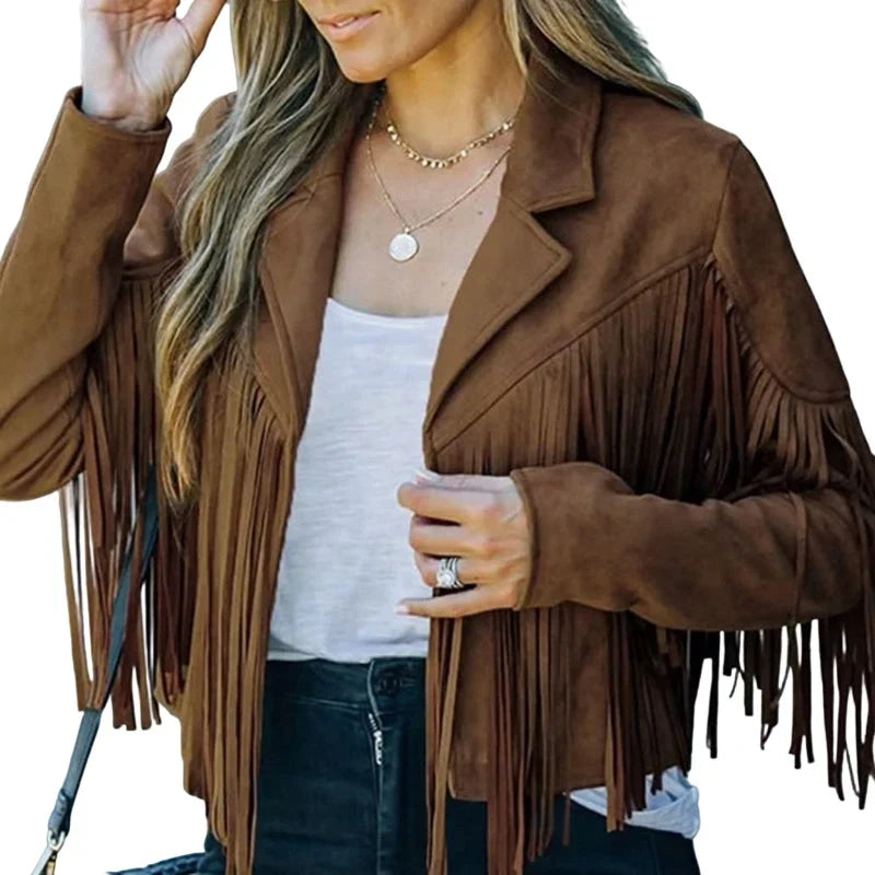 Paola Avellino™ Giacca elegante con frange per outfit quotidiani