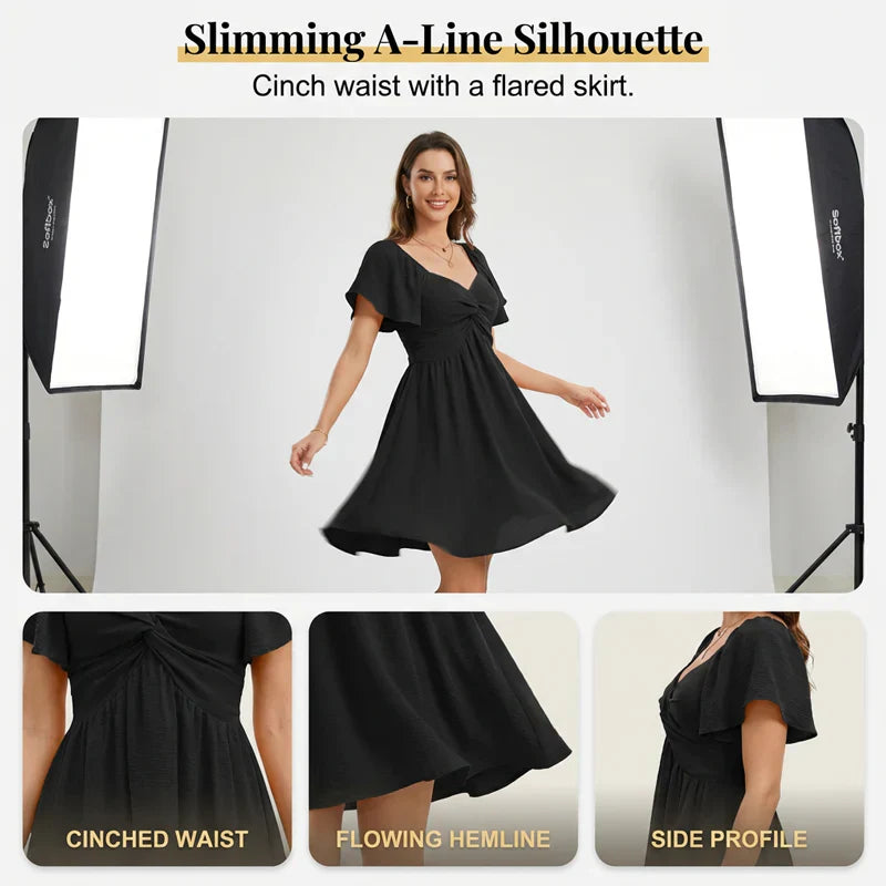 Paola Peretti™ Vestito con schiena scoperta e dettaglio fiocco che valorizza la silhouette