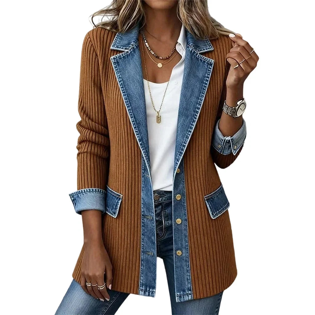 Patrizia Bergonzi™ Cappotto a coste versatile per ogni occasione