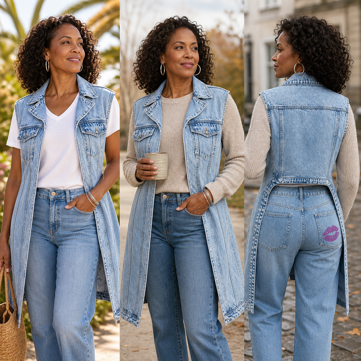 Patrizia Bevilacqua™ Gilet lungo con spacco alto