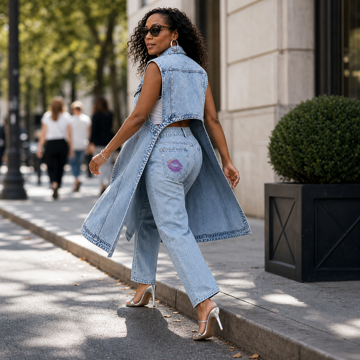 Patrizia Bevilacqua™ Gilet lungo con spacco alto