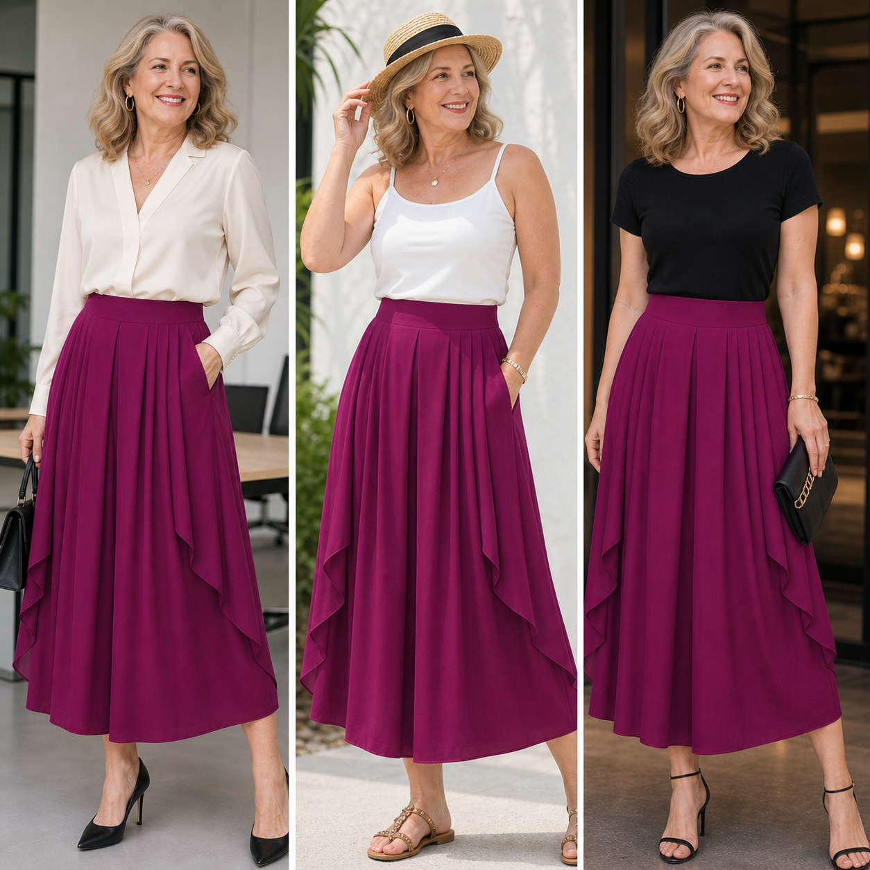 Patrizia Curci™ Pantaloni in chiffon a vita alta per un'eleganza senza sforzo