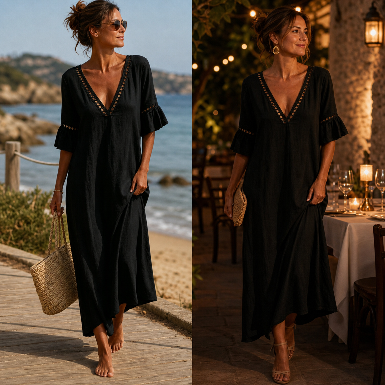 Patrizia Vivarini™ Vestito fluido con scollo a V per le giornate calde