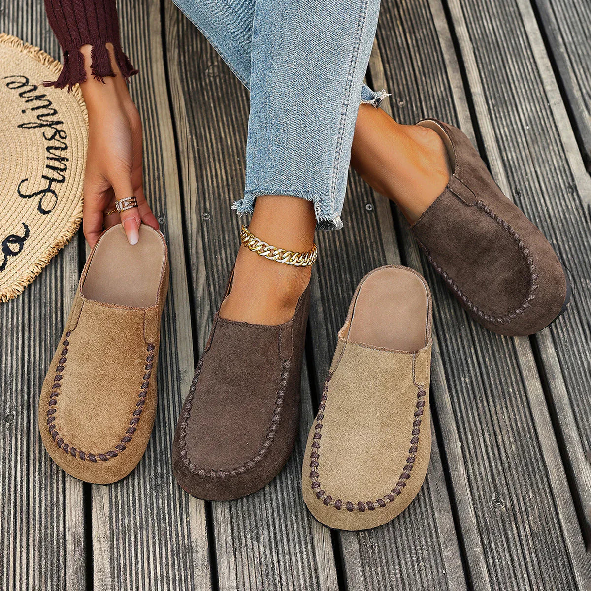 Piera DeLuca™ Pantofole comode slip-on per un comfort quotidiano senza sforzo