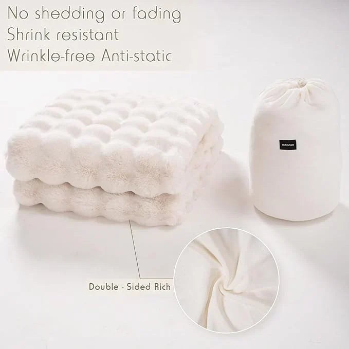 Plushella™ Morbida coperta peluche a forma di coniglio per serate calde e accoglienti
