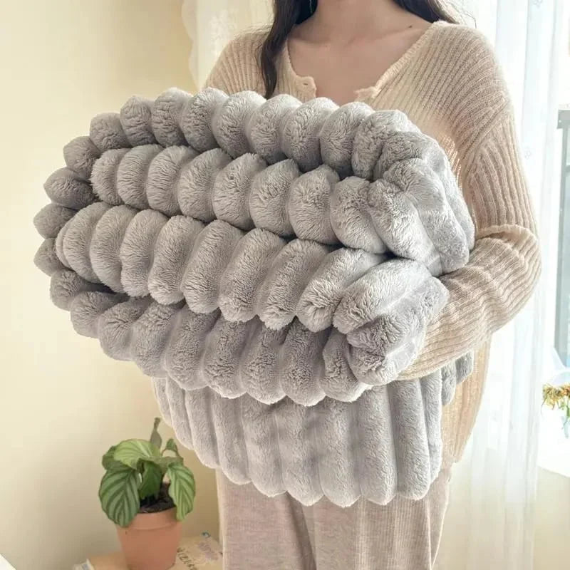 Plushella™ Morbida coperta peluche a forma di coniglio per serate calde e accoglienti