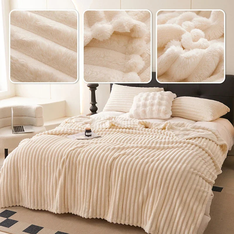 Plushella™ Morbida coperta peluche a forma di coniglio per serate calde e accoglienti
