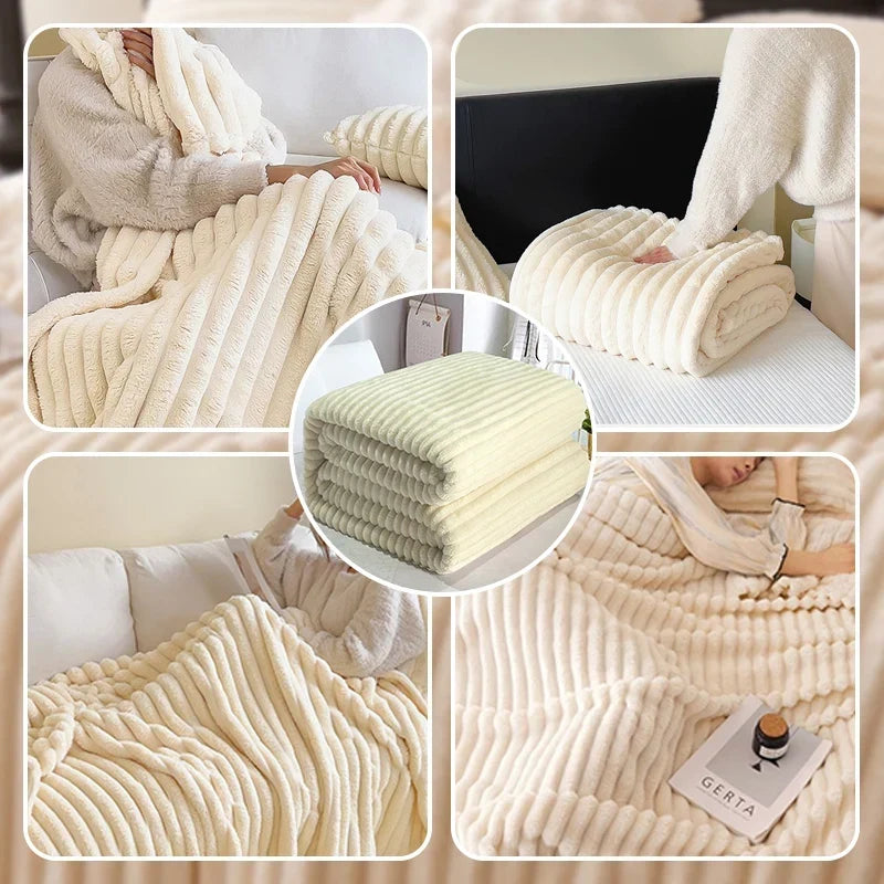 Plushella™ Morbida coperta peluche a forma di coniglio per serate calde e accoglienti