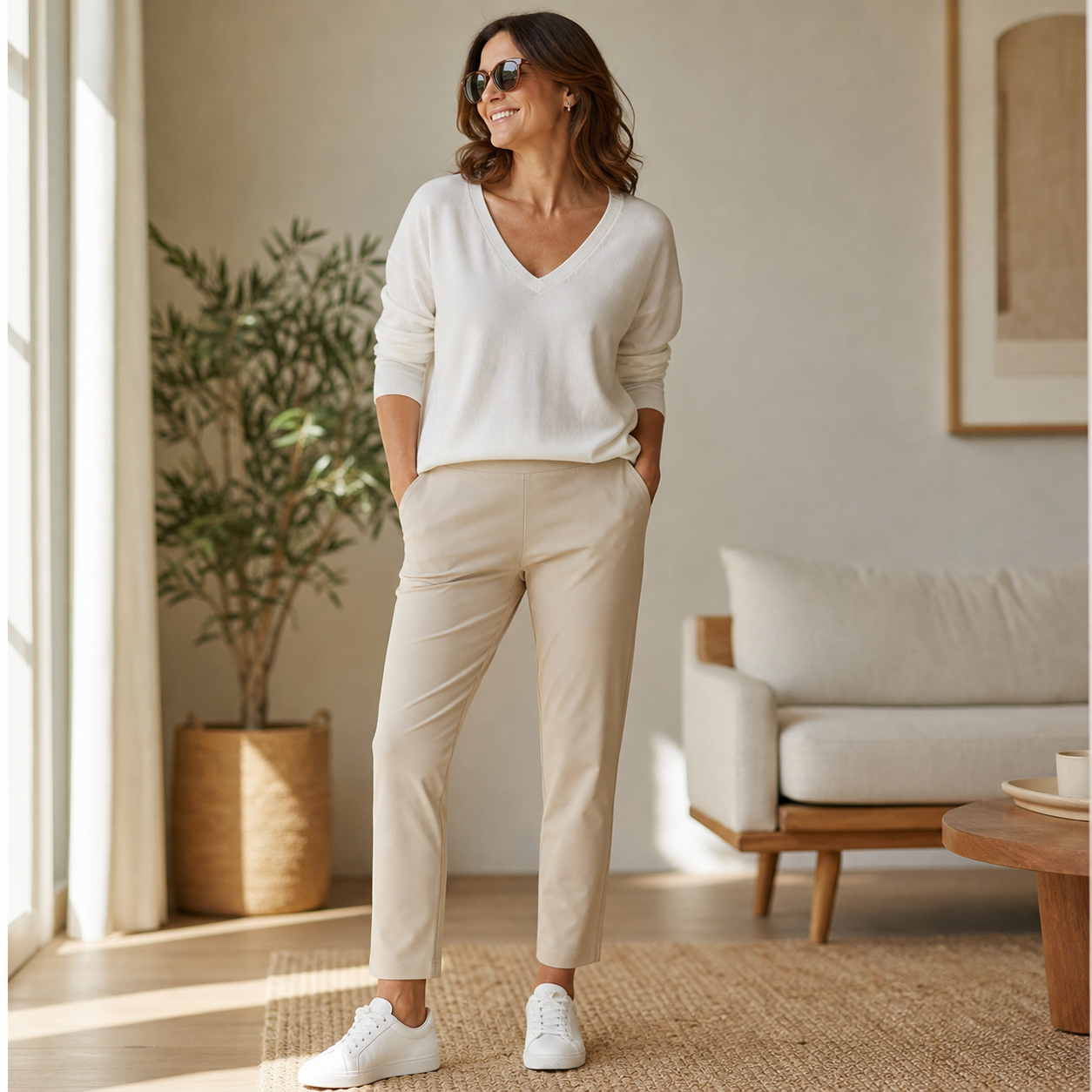 Posanella™ Pantaloni a vita alta snellenti con tasche