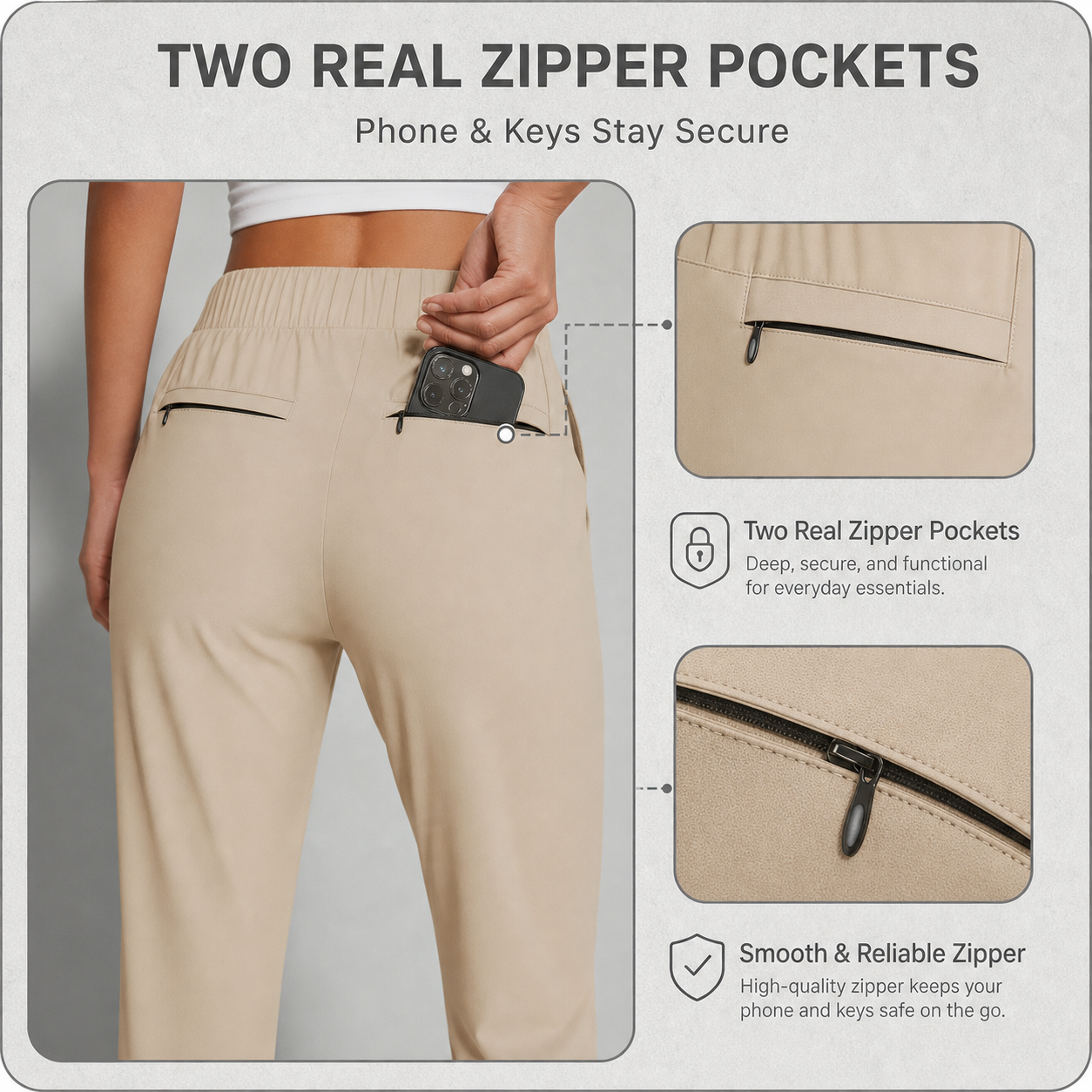 Posanella™ Pantaloni a vita alta snellenti con tasche