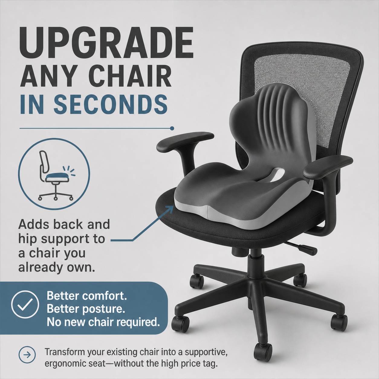 PostureFlow™ Cuscino ergonomico per sedersi senza dolore