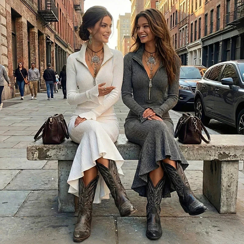 Quirina Spinola™ Abito elegante con maniche a campana per uno stile senza sforzo