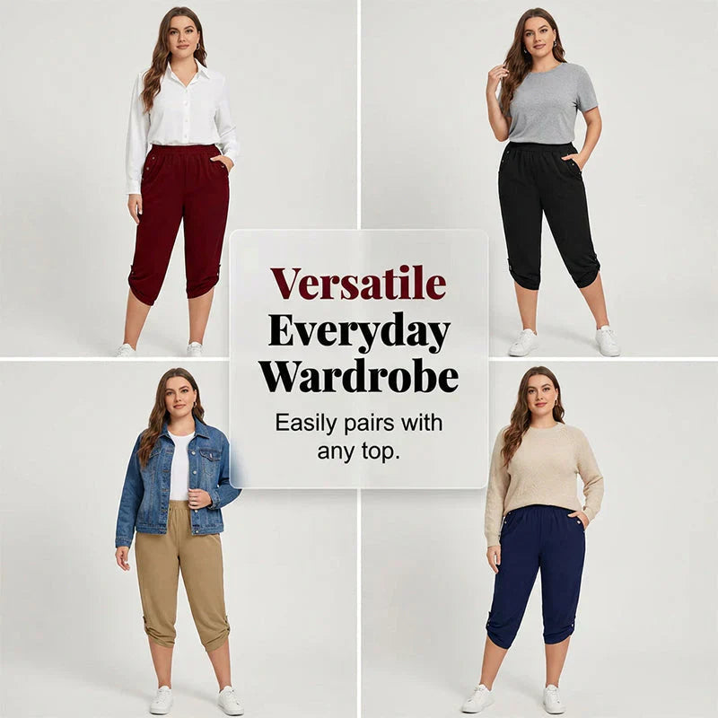 Raffaella Demarco™ Pantaloni capri snellenti con elastico morbido in vita