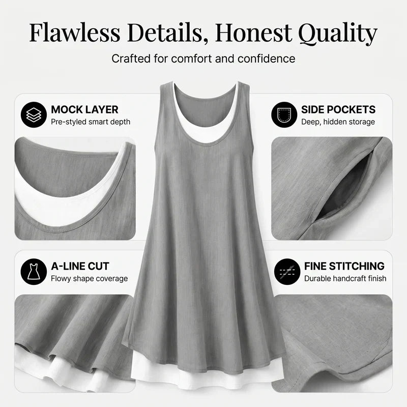 Raffaella Perfetti™ Vestito t-shirt senza sforzo con drappeggio valorizzante