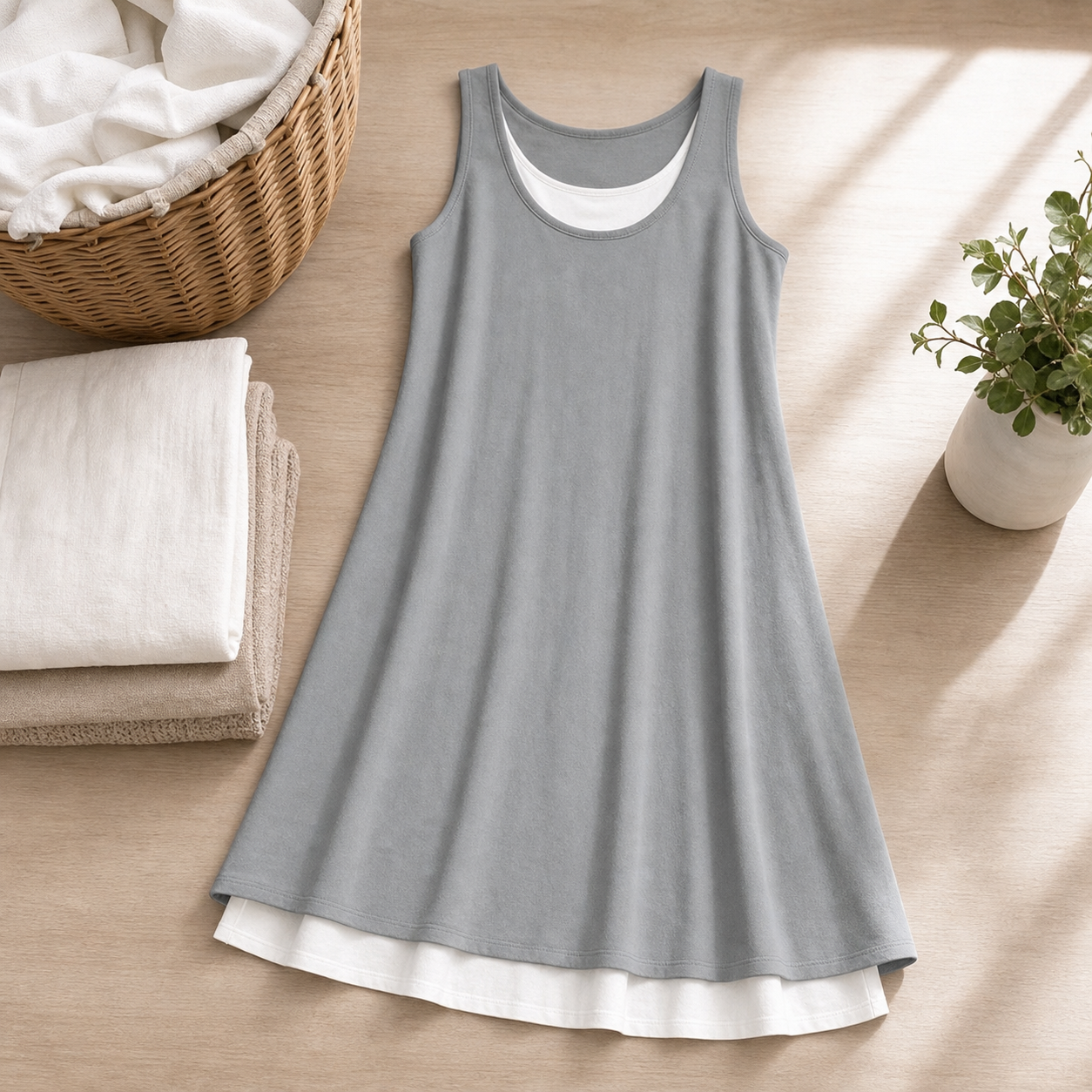 Raffaella Perfetti™ Vestito t-shirt senza sforzo con drappeggio valorizzante