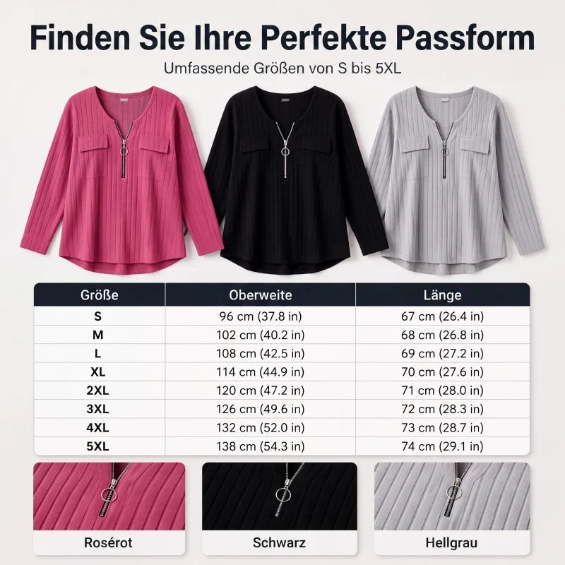 Rebecca Bolzano™ Blusa a costine per uno stile senza sforzo