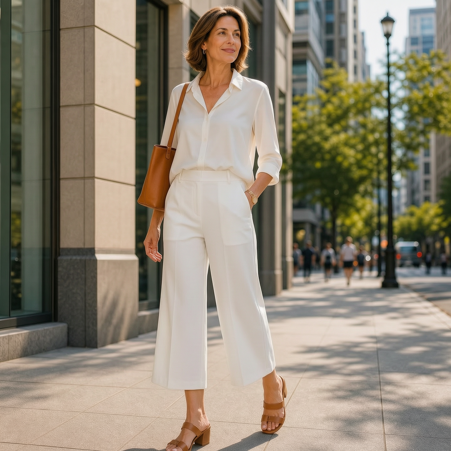 Rebecca Silvi™ Pantaloni cropped a gamba larga versatili