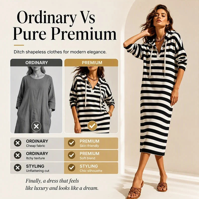 Sabatina Canale™ Vestito felpa a righe comodo per uno stile senza sforzo
