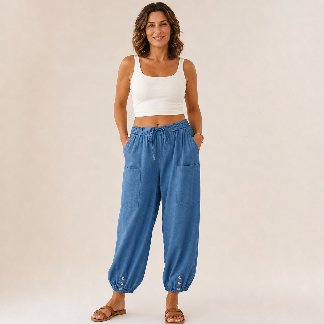 Samanta Errico™ Pantaloni a gamba larga per uno stile estivo senza sforzo