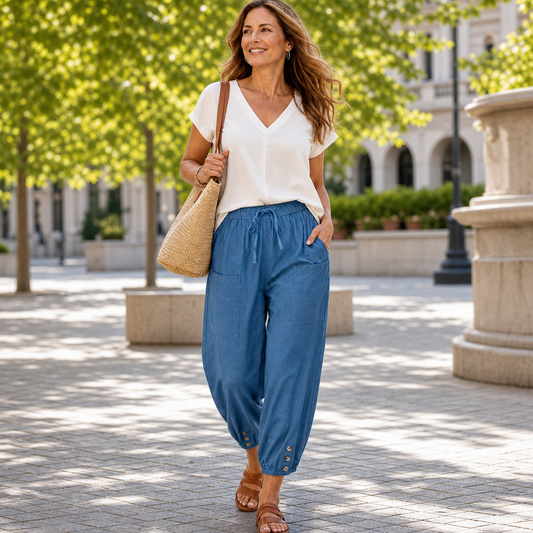 Samanta Errico™ Pantaloni a gamba larga per uno stile estivo senza sforzo