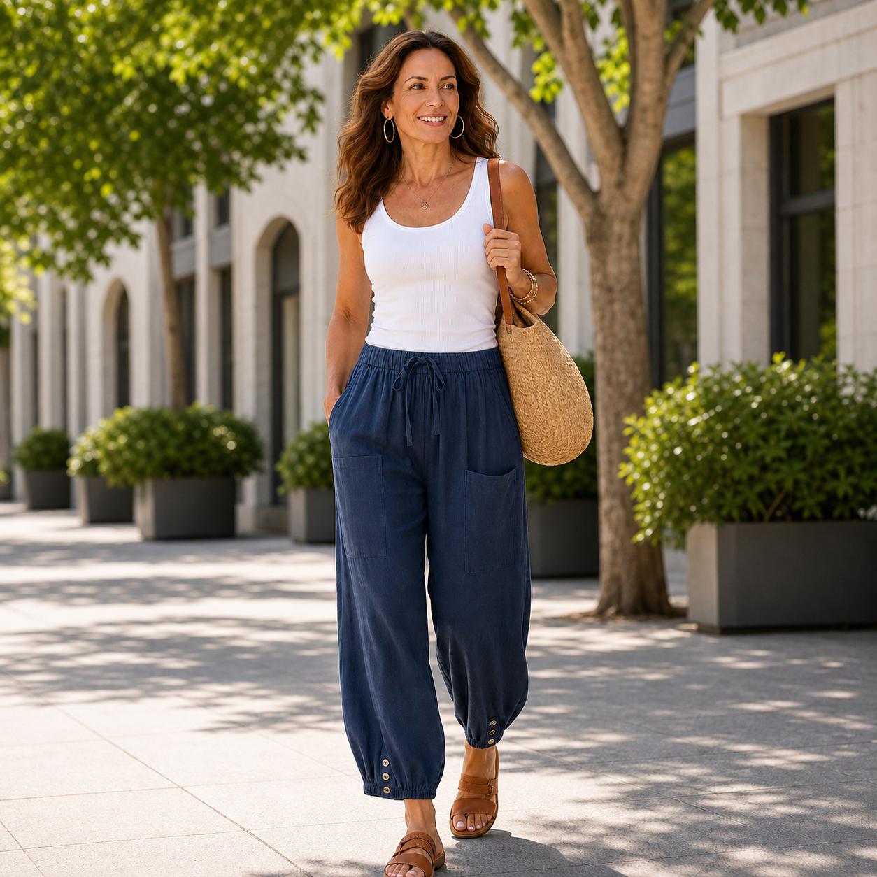 Samanta Errico™ Pantaloni a gamba larga per uno stile estivo senza sforzo