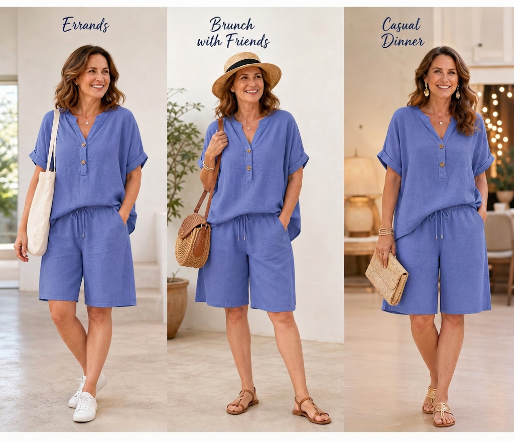 Sandra Evangelisti™ Coordinato 2 pezzi traspirante per uno stile estivo senza sforzo