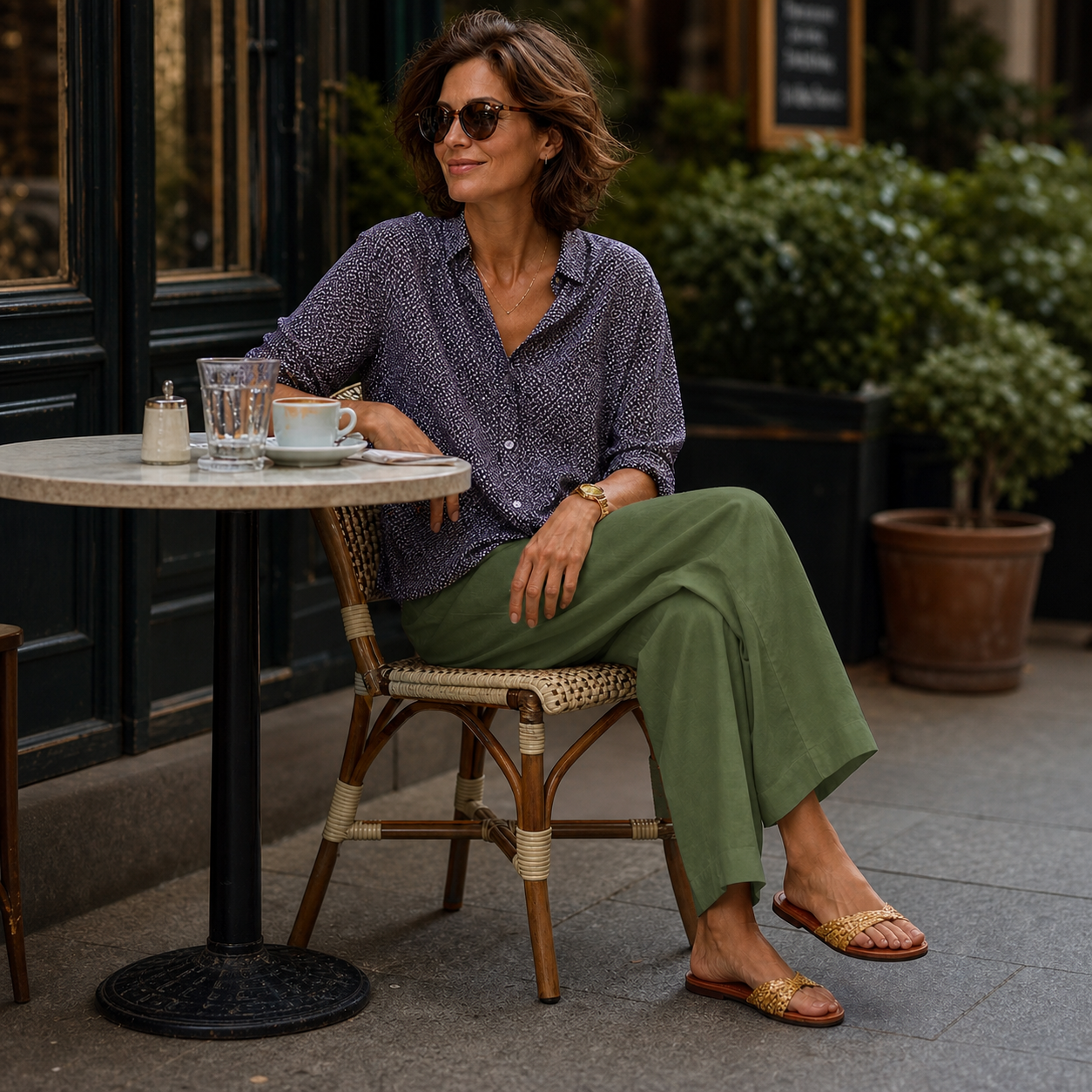 Sergia Favaretto™ Pantaloni in cotone e lino traspiranti per uno stile estivo senza sforzo