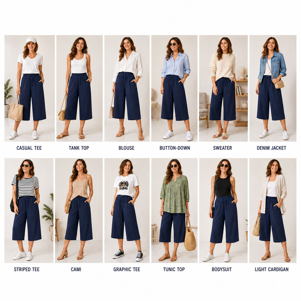 Severina Felici™ Pantaloni capri traspiranti per un comfort quotidiano senza sforzo