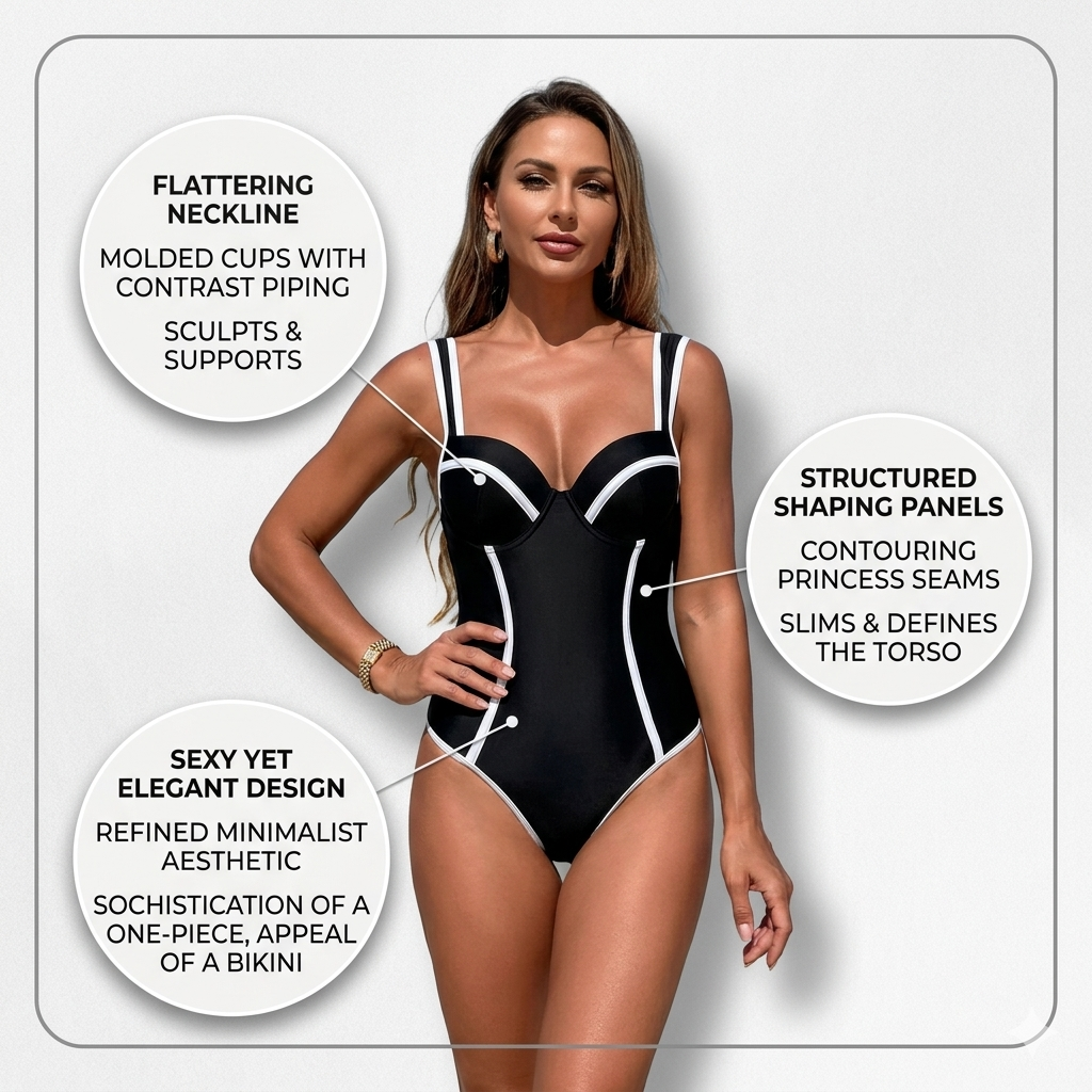 Slendella™ Costume intero snellente per sentirti a tuo agio in spiaggia