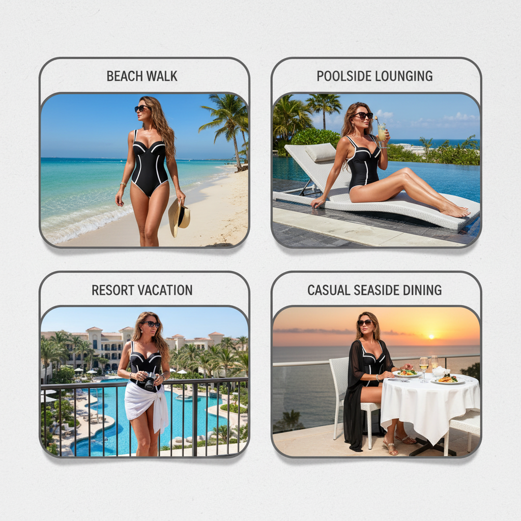 Slendella™ Costume intero snellente per sentirti a tuo agio in spiaggia