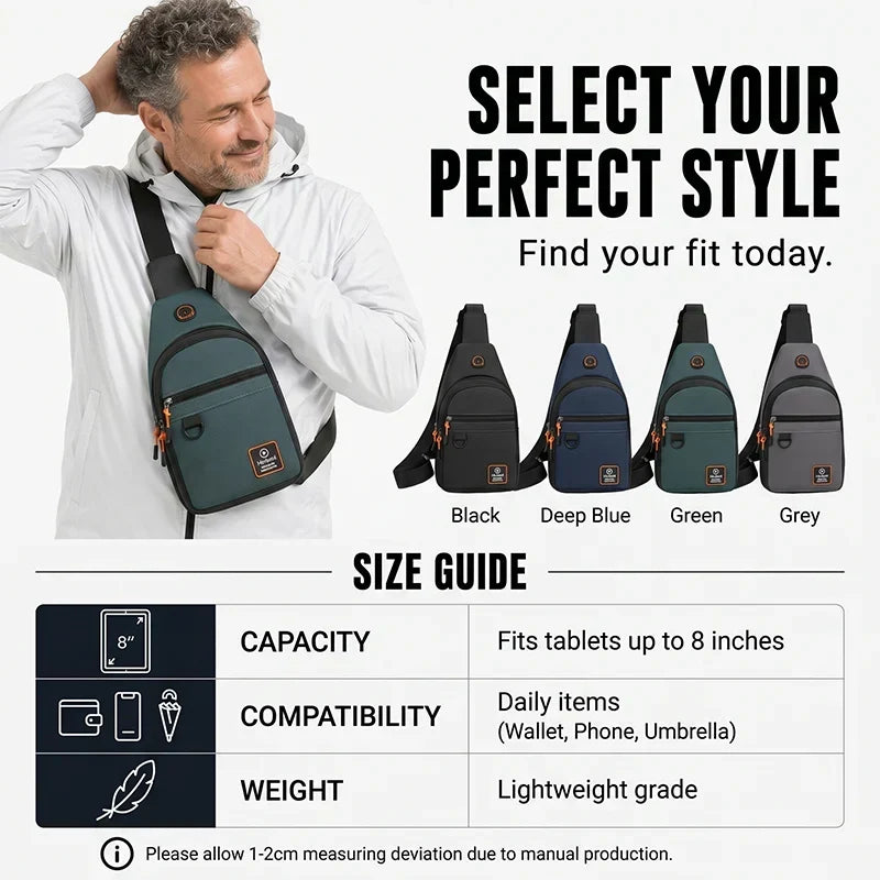 SlingGuard™ Tracolla a tasche multiple per i tuoi essenziali in movimento