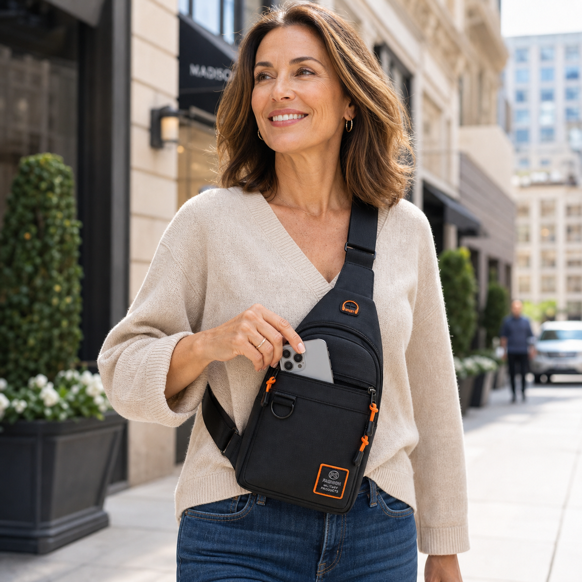 SlingGuard™ Tracolla a tasche multiple per i tuoi essenziali in movimento