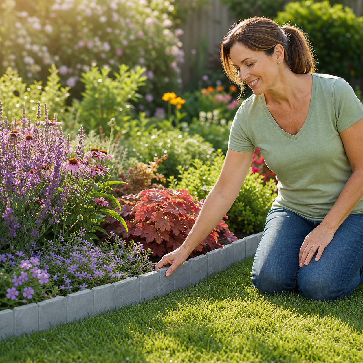 StoneHaven™ Recinzione da giardino effetto pietra elegante