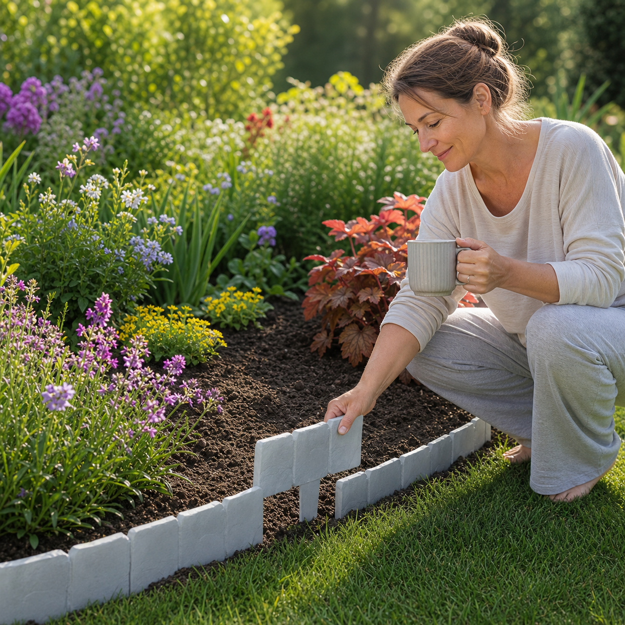 StoneHaven™ Recinzione da giardino effetto pietra elegante