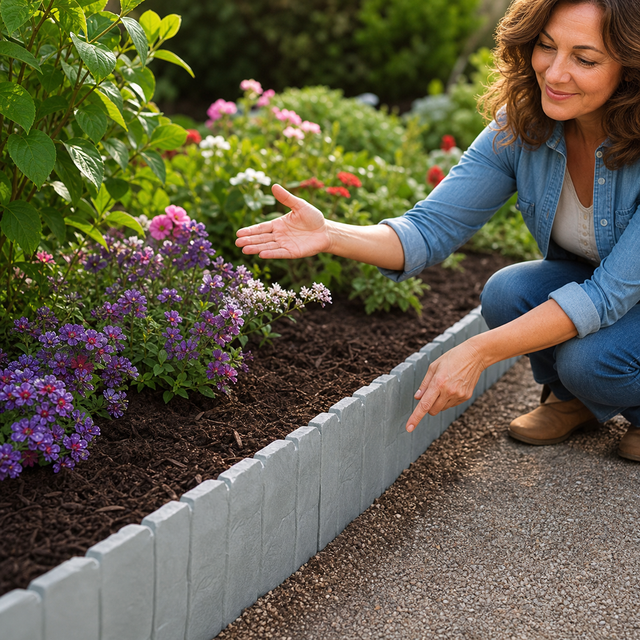 StoneHaven™ Recinzione da giardino effetto pietra elegante